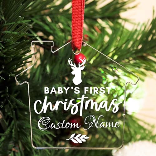 Jasilon Personalized Baby First Christmas Ornament 2024
