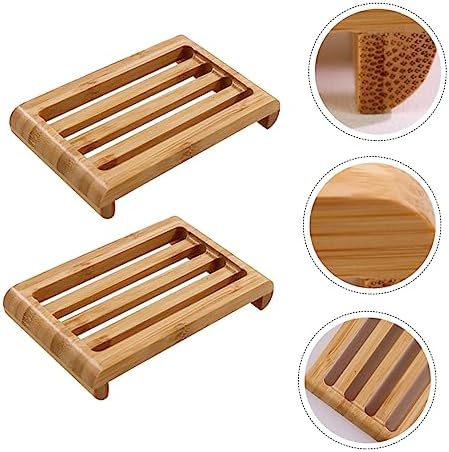 Bamboo Soap Holder for Drying and Organizing