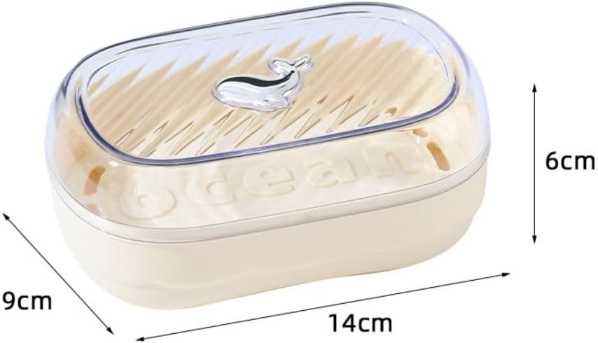 Portable Soap Dish with Drain Hole for Travel