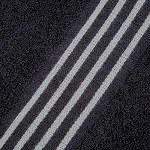 8PC Towel Set - 575GSM 100 Cotton Black Striped