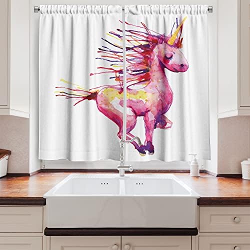 Ambesonne Fantasy Kitchen Curtains 2 Panel Set