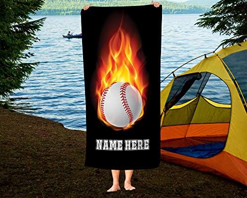 Personalized Baseball Beach Towels for Kids