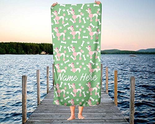 Personalized Corner Extra Large Pet Poodle Towel for Kids