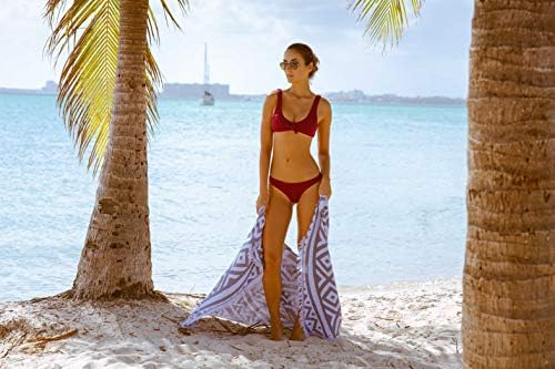 Bersuse 100 Cotton Turkish Beach Towel Set of 6 1