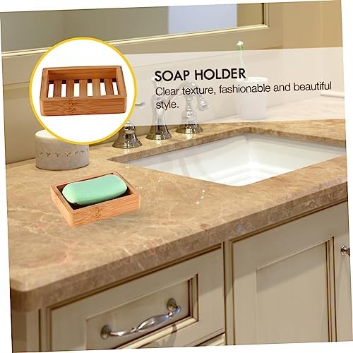 Bamboo Soap Dispenser Leaf Shape Wood Holder