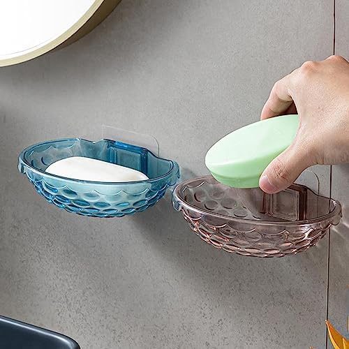 Wall Mounted Soap Dish Drain Acrylic Holder