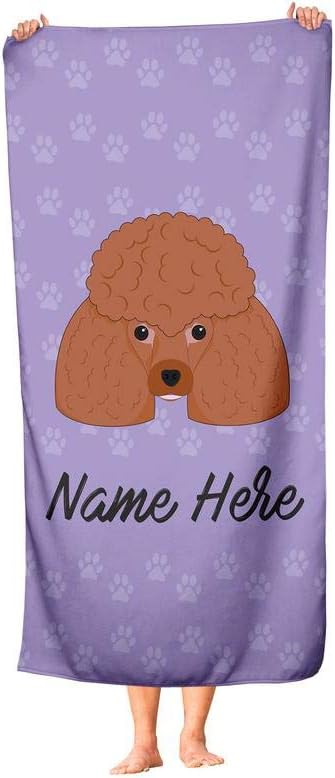 Personalized Pet Poodle Towel for Kids and Adults