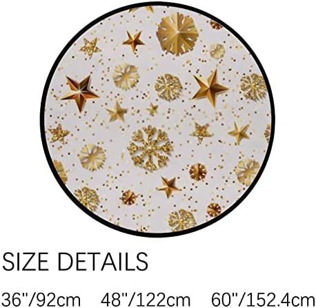 Vantaso 4ft Round Christmas Rug for Kids Playrooms and Living Rooms