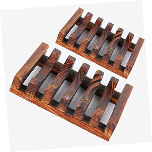 DECHOUS Wooden Soap Holder 3PC Drainage Set