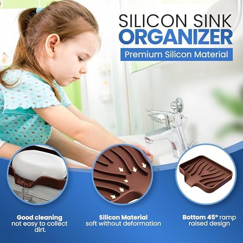 Rymss Silicone Soap Dish for Bathroom and Kitchen