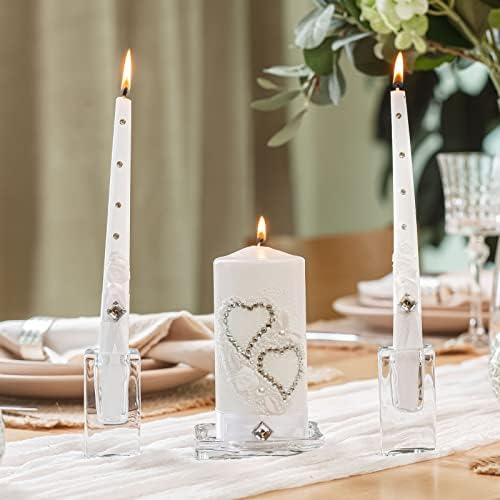 VABA Wedding Unity Candle Set 6 Pillar 10 Taper