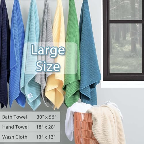 VOOVA MOVAS Red Towel Set - 6 Piece 100 Cotton Quick Dry