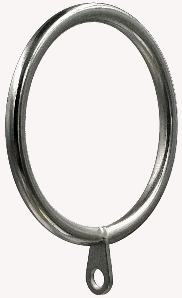 42-Piece Satin Nickel Curtain Rings 20 Inner Diameter for 15 Rod