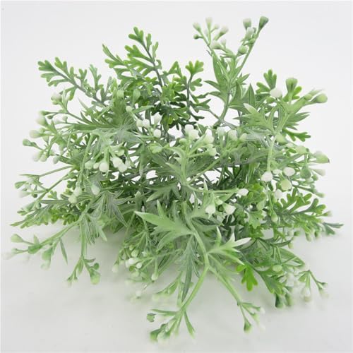 Shirfloral Frosted Pearl Artificial Grass Bushes 3Pcs