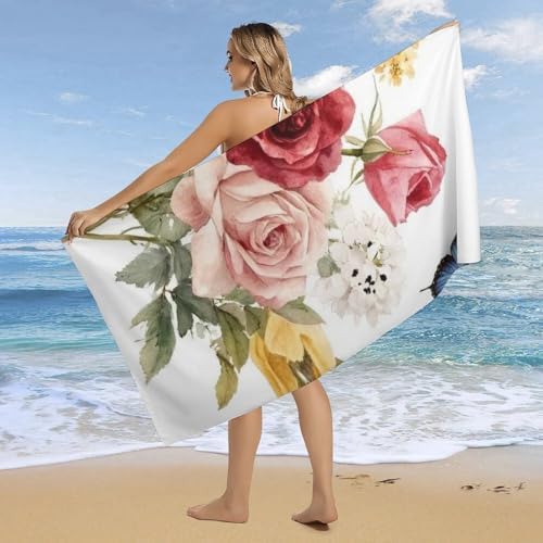 4SEE Premium Double-Sided Velvet Beach Towel 1