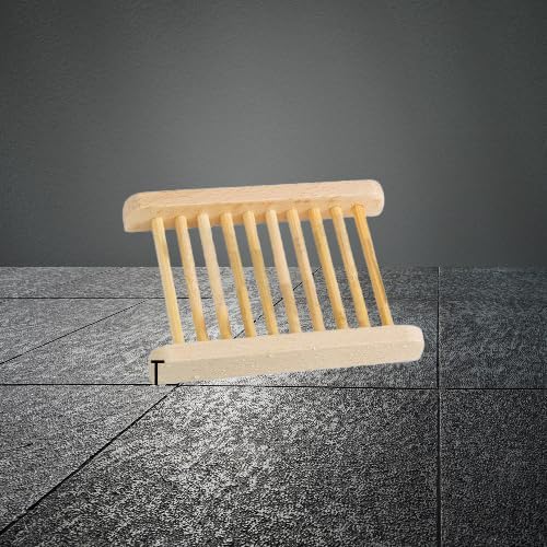 Wooden Soap Dish with Ladder Design 1pc