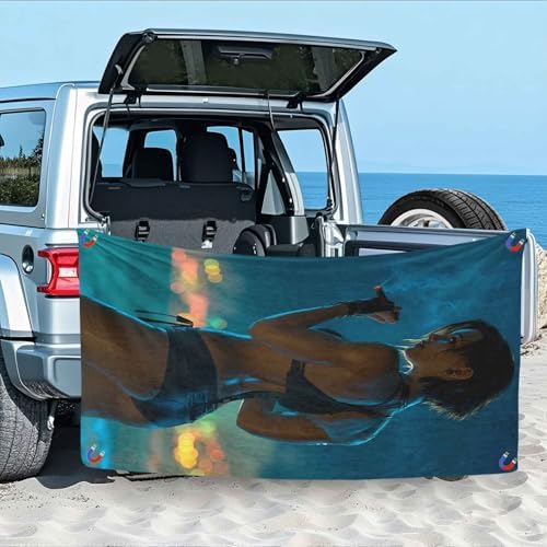 Magnetic Bath Towel for Travel Camping and Beach Use