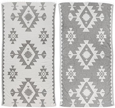 Bersuse 100 Cotton Dual Layer Turkish Towel Set of 6 1