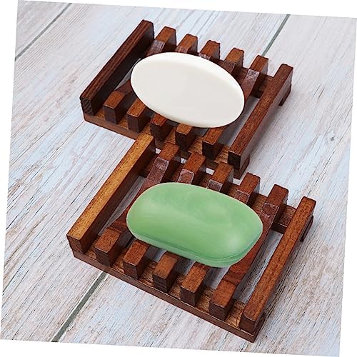 Beatifufu Classic Wooden Soap Dish Set 2 Pieces