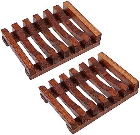 Zerodeko Wood Soap Dish 2pcs Bag Dry Holder
