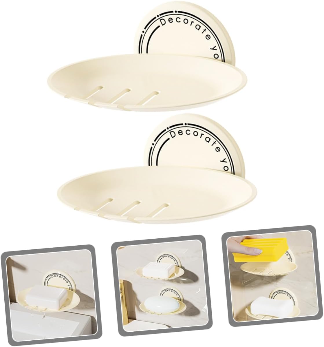 LIFKOME Wall Mount Soap Dish for Small Bathrooms