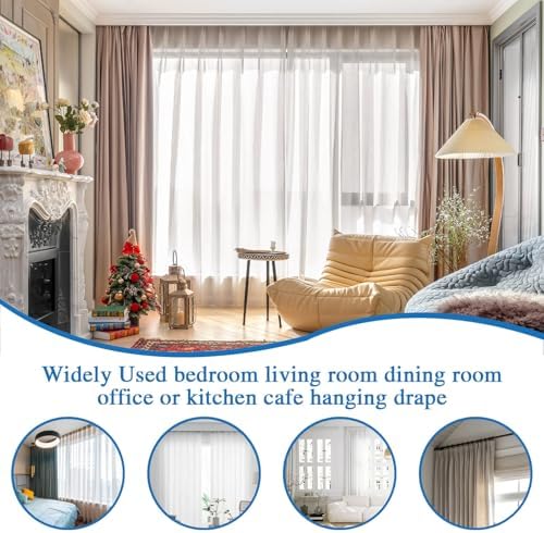 1 Inch Eyelet Curtain Rings 24pc for Pinch Pleat Curtains