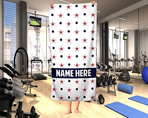 Extra Large Personalized Stars with Dots Towel for Kids and Adults 1