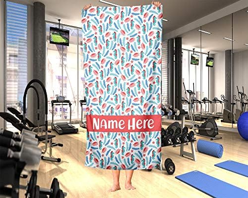 Extra Large Personalized Ocean Seahorse Towel for Kids