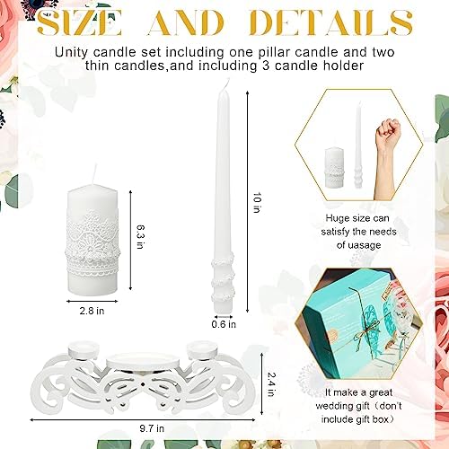 Irenare Unity Candles with Glass Holder Set