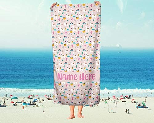 Extra Large Pink Llama Towel for Kids and Adults 1