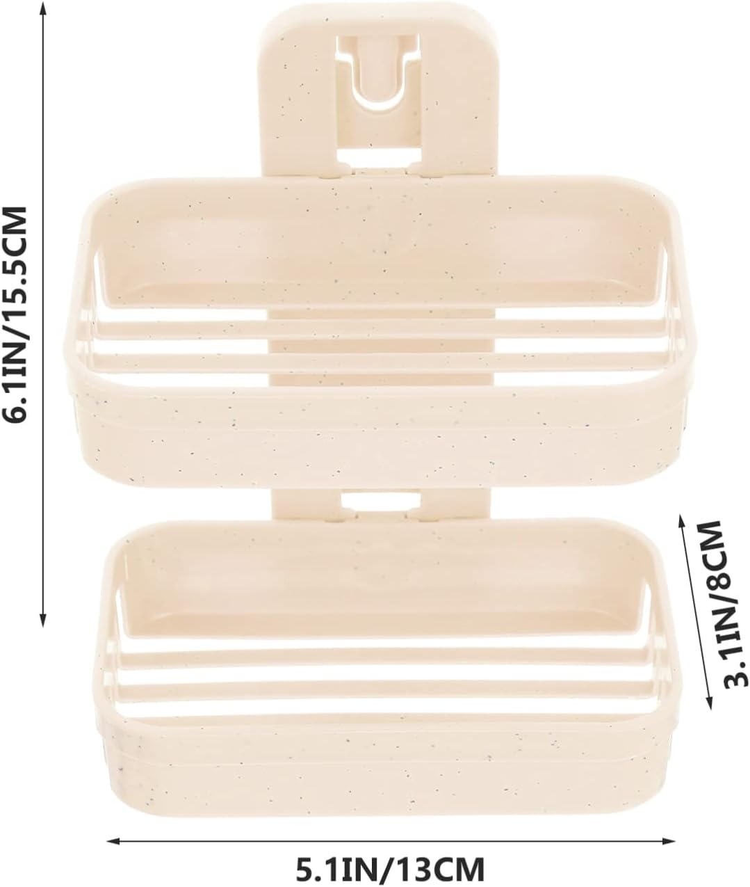 PRETYZOOM Wall Adhesive Double Layer Soap Holder