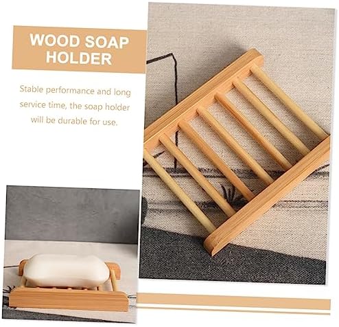 Hemobllo Wooden Soap Holder Natural Design
