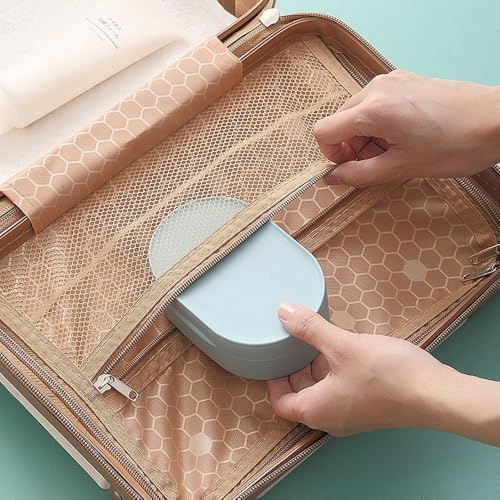Travel Soap Holder with Lid for Bath Gym Camping 8x8x45cm Yellow