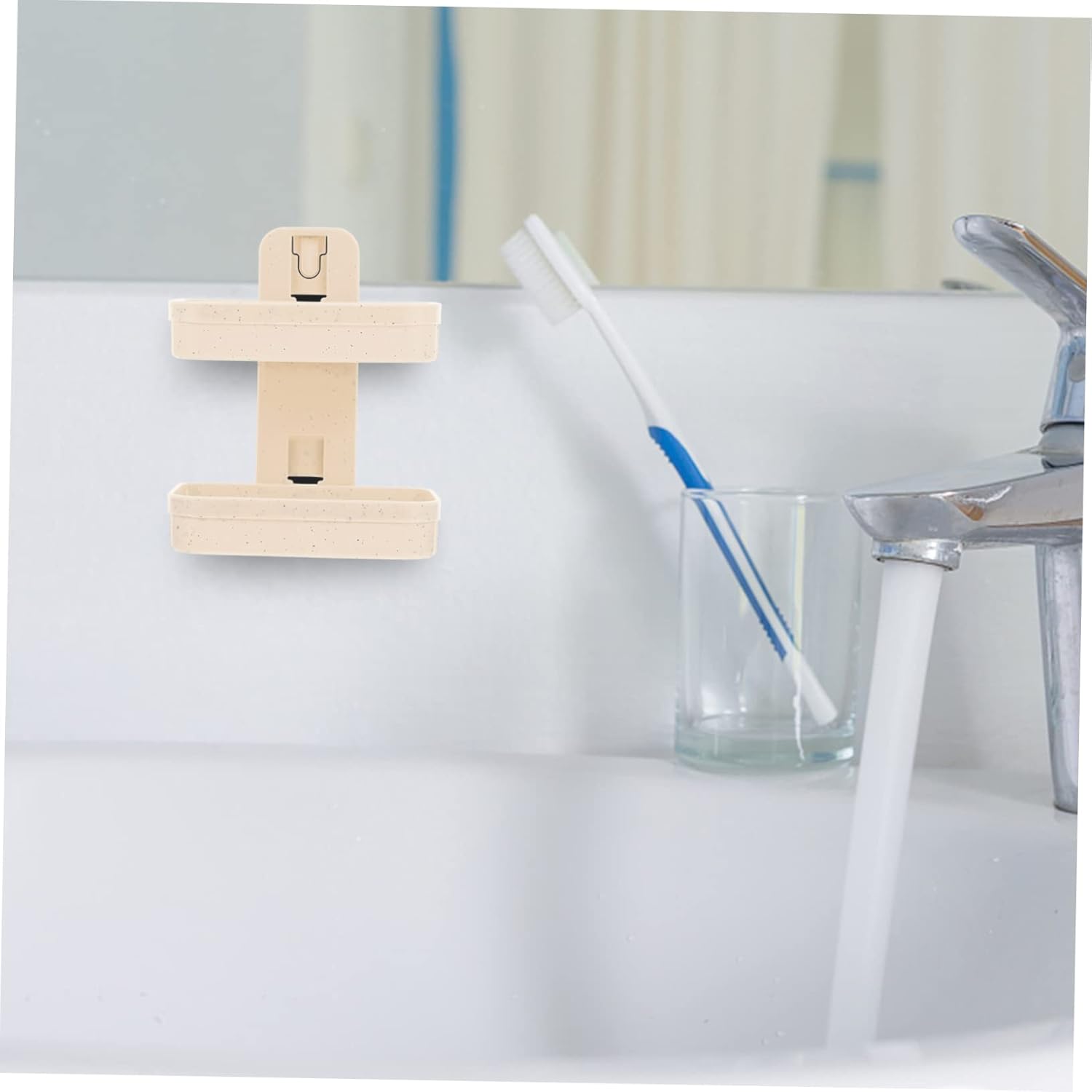 VOSAREA Wall Mounted Soap Dish Double Layer Holder
