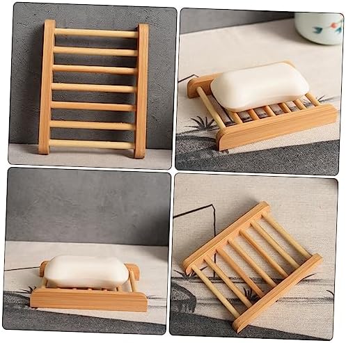 Healifty Wooden Soap Dish Holder for Bathroom and Kitchen 1