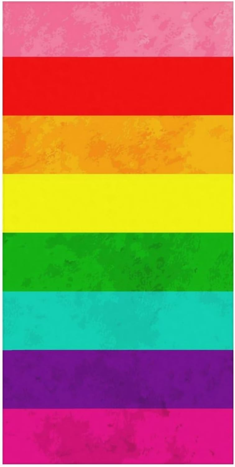 4SEE Beach Towel with Pride Flag Design