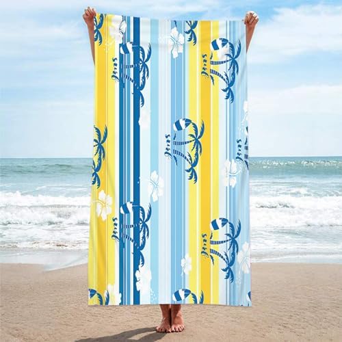Bluboon Beach Towel with 2 Bands 30 x 60 Inches