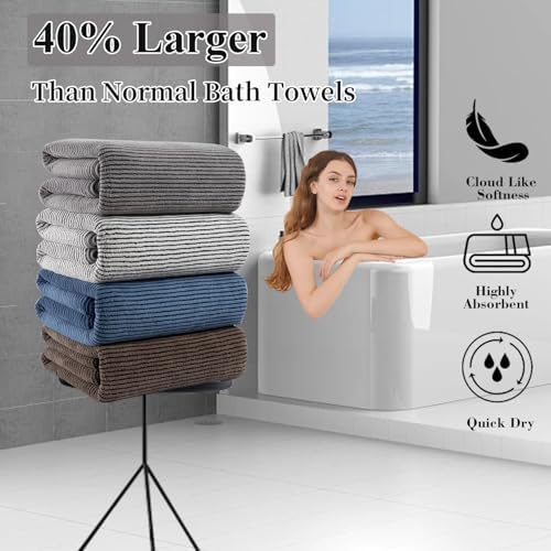 Jessy Home 4 Piece Bath Towel Set Brown