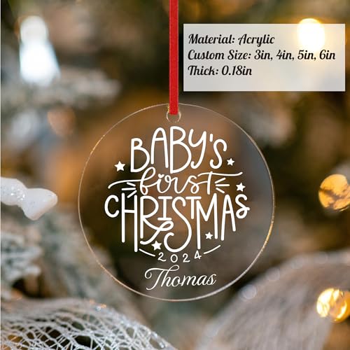 Jasilon Personalized 1st Christmas Baby Ornament 1
