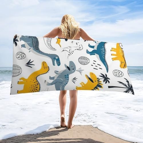 Extra Large Dinosaur Beach Towel for Bath and Pool