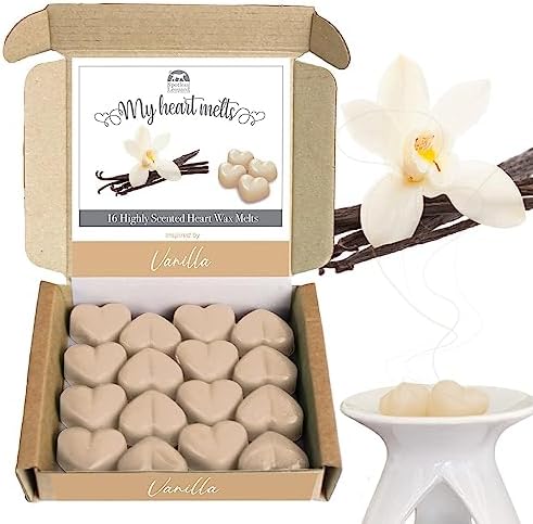 Vanilla Wax Melts in Gift Box Heart Shaped 16 x 5g