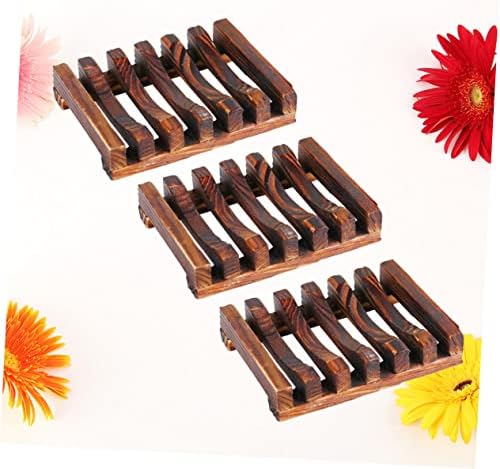 Classic Style Wooden Soap Holder with Drainage Tray