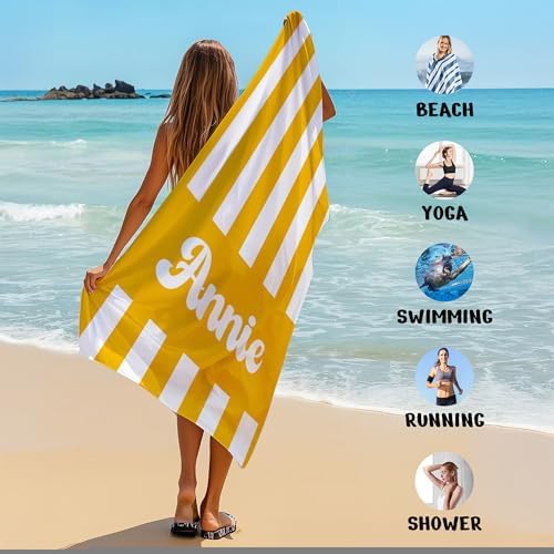 Custom Personalized Beach Towel with Name