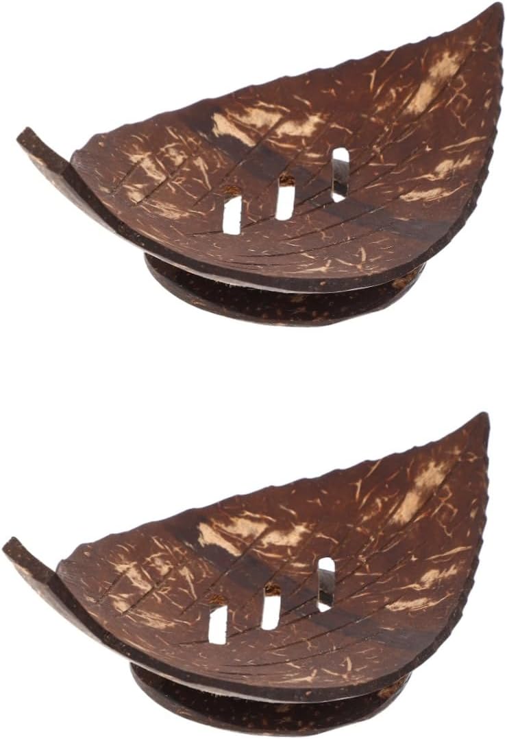 DOITOOL 2pcs Coconut Shell Soap Holder 1