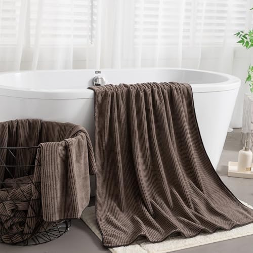 Jessy Home 4 Piece Bath Towel Set Brown