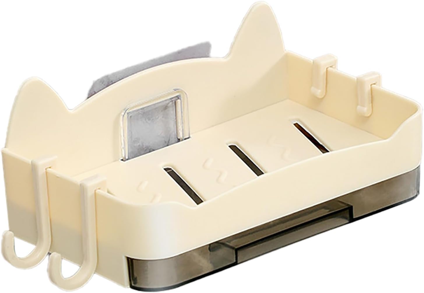 WITHO Wall Mounted Soap Holder - HoleFree Square Design - Space Saving Bathroom Accessory
