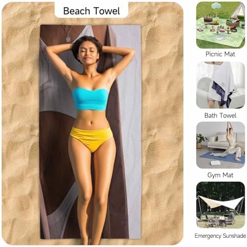 PolXmyxor Magnetic Beach Towel with Buckle 27x52