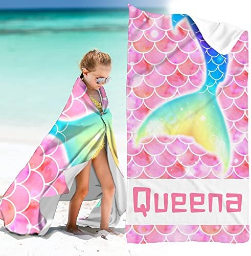 DIYKST Personalized Beach Towel for Kids