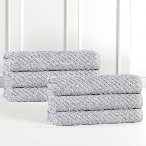 Superior Amelia Denim Blue Towel Set of 6