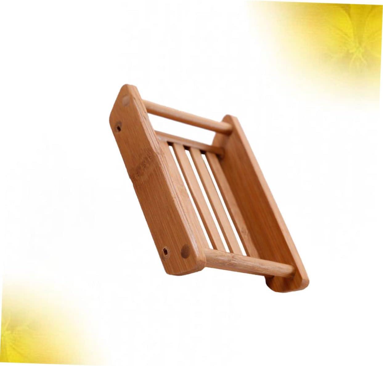 Mobestech Retro Wooden Soap Dish Boat Shape Self Draining